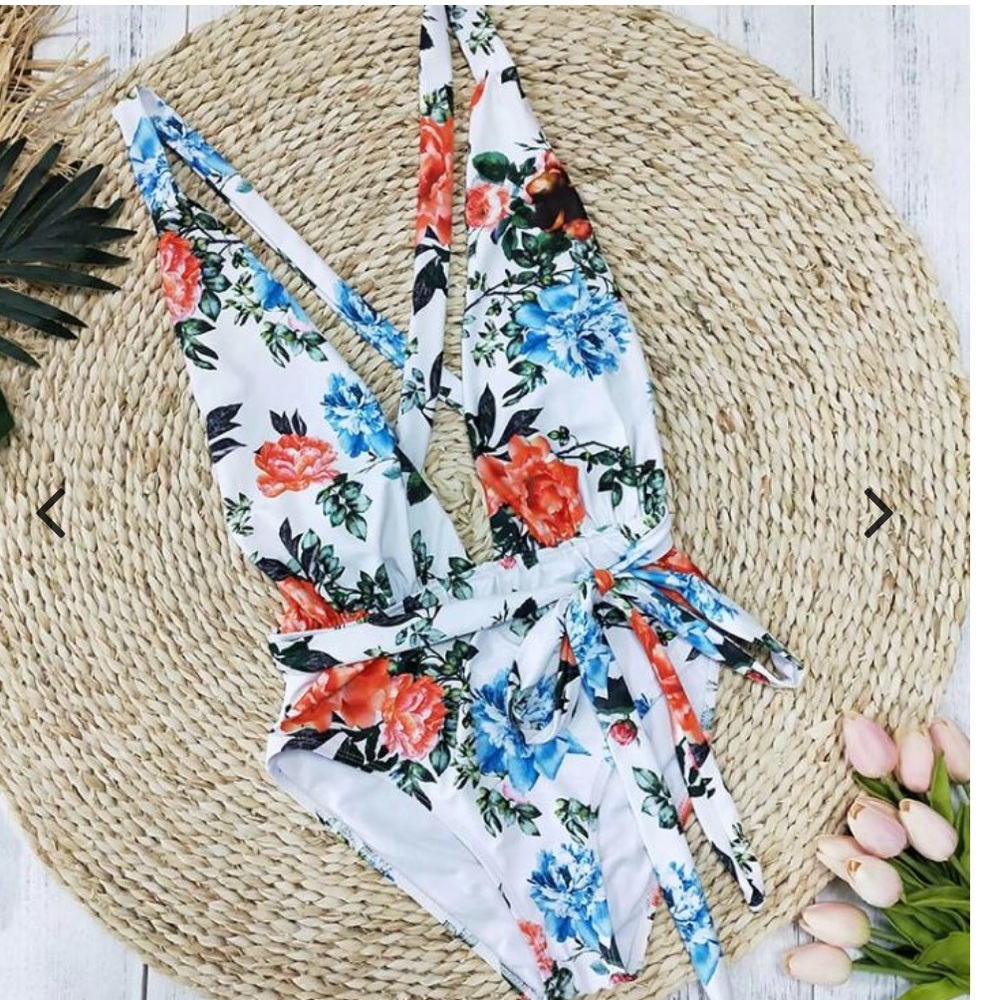 Haute swimwear floral one-piece